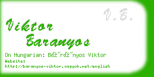 viktor baranyos business card